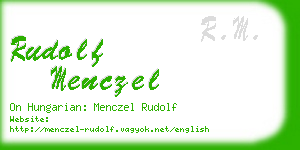 rudolf menczel business card